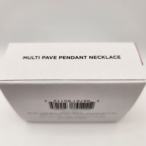 Studio 1886 Multi Pave Pendant Necklace Multicolor Goldtone Fashion Jewelry Avon - Picture 4 of 4